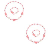 minkissy 2 Juegos juego de pulseras para chicas joyería infantil para niñas joyas de cuentas bisutería para niñas kit de pulsera y collar de cuentas joyería de perla