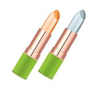 minkissy 2 Juegos Lápiz Labial Que Cambia De Color Lápiz Labial Hidratante Brillo De Labios Hidratante De Gelatina Orgánico Bálsamo Labial Maquillaje 2 piezas * 2