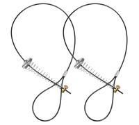 minkissy 2 Juegos Pestillo de Puerta Resorte para Puertas de Madera y Vinilo, Accesorio Resistente al Clima de Acero Inoxidable Cable para Cierre y Apertura