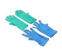 minkissy 2 Pares mitones guantes jardineria guantes antideslizantes guantes de protección mangas guante sin dedos uñas de gel guantes de trabajadores protector de manos de costura spandex