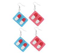 minkissy 2 Pares Pendientes De Cápsula De Madera Accesorios Para La Oreja Junta De Medicina Para El Oído Pendientes Creativos Pendiente Colgante Creativo Green