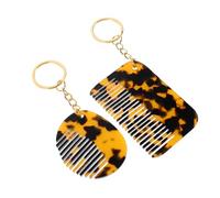 minkissy 2 Pcs Peine De Viaje Mini Acetato Peine Desactivación Desactivación Peines Peinados Peinados Peines Pein De Bolsillo De Bolsillo Pequeño Descolgador De Cabello Pequeño Con Llavero