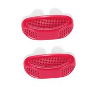 minkissy 2 Piezas 2 1 clip de nariz de ronquidos Congestión nasal Estuche para guardar dispositivo nasal orificios nasales dejar de roncar dispositivos dispositivo para roncar rojo