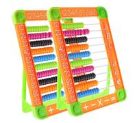 minkissy 2 Piezas Ábaco Educativo Infantil con Soporte Plástico Duradero Cuentas Contables y Números para Aprender Matemáticas y Aritmética Básica de Primaria y Jardín de Color Aleatorio