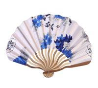 minkissy 2 piezas Abanicos Plegables Estilo Japonés Diseño Único Decorativo para Mujer Regalo Práctico y Elegante para Amigas y Novias Colores Rosa y Azul