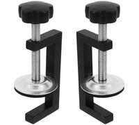 minkissy 2 Piezas Abrazadera de Sofá Ajustable para Muebles de Patio de Aleación de Aluminio Negro, Clips para Sillas Seccionales que Evitan Movimiento, Fácil Instalación en Exteriores