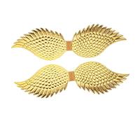 minkissy 2 Piezas Accesorios de ala dorada disfraz de angel para alas de angel ángel angeles Víspera de Todos ala de rendimiento de cosplay alas cosplay Paño Dorado