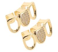 minkissy 2 Piezas Accesorios Dentales De Hip Hop Parrilla De Metal Joyería Extraíble Accesorios para Disfraces De Rapero Cosplay y Fiestas Tapa Superior para Dientes Decoraciones Postiza