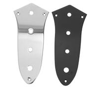 minkissy 2 Piezas Bass Guitar Truss Rod Covers Metal Plates Neck Adjustment Replacement Parts Chrome Accessories