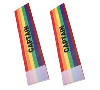 minkissy 2 Piezas Brazalete Elástico de Capitán de Fútbol para Adultos y Jóvenes Banda Ancha de Nylon, Ajuste Seguro para Partidos y Entrenamiento Deportivo