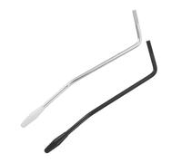 minkissy 2 piezas Brazo Trémolo Guitarra con Rosca Acabado Plata y Negro Resistente y Fácil de Instalar para Puentes de Guitarra Eléctrica Vintage