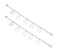 minkissy 2 Piezas De Cadena Para Zapatos Con Forma De Estrella De Cinco Puntas Adornos Para Botas Accesorios Para Botas De Mujer Adornos Para Zapatillas Deportivas Cadena Para Zapatos