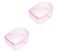 minkissy 2 Piezas De Cuenco Para Remojo De Manos De Manicura Plato Transparente Tapete Para Mezclar Láminas De Uñas Cuencos Para Remojo Molinillo De Uñas Kit De Esmalte De Uñas En