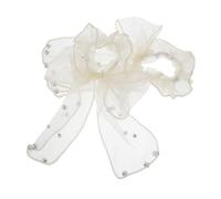 minkissy 2 Piezas De Organza Coleteros Grandes Elásticos Para El Pelo Para Mujeres Y Niñas Coleteros De Organza Para El Pelo Para Mujeres Grandes Pompones Para Pelo Largo Y Grueso