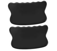 minkissy 2 piezas de tabla de raspado de cuerno masajeador facial tablero de hombro masajeador facial placa de espalda herramienta de cuerpo completo placa de cuerpo cara cuerpo guasha raspador de