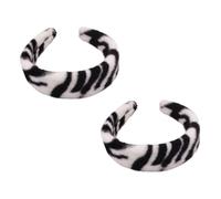 minkissy 2 Piezas Diadema Con Estampado De Cebra Diadema De Cebra Diadema De Chicas Accesorios Para El Cabello Para Niñas Tadle for Women Tocado Ancho Imitación Piel De