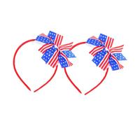minkissy 2 Piezas Diadema De Bandera Americana Diadema Patriótica Accesorios Para El Cabello Patriótico Accesorios Del Cuatro De Julio Suministros Para El Día De La Independencia Tela