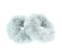 minkissy 2 Piezas diadema de felpa rizo banda para el cabello varita mágica desenredador hair clips horquillas moño anillos de pelo borrosos soporte para el cabello elástico pelusa Green