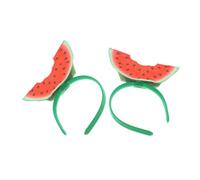 minkissy 2 Piezas Diadema de sandía tridimensional. banda Diadilla Playa cabello tropical diadema de sandía mujer tocado de fiesta diadema de san valentin decoraciones de fiesta de sandía