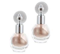 minkissy 2 Piezas Espray Brillo Spray De Maquillaje De Alto Brillo Brillantina Pulverizador De Polvo Cosmético Spray Cosmético Con Purpurina Brillo Corporal Plumero Botella De Vidrio Chica
