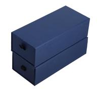 minkissy 2 piezas Estuche Organizador Portátil para Gafas Caja Duradera Tipo Cajón Azul Oscuro Protector Rígido para Gafas de Sol y Viaje Soporte Compacto para Lentes