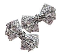 minkissy 2 Piezas Flor Del Zapato Del Arco Azul Pequeño Dama Brillantina Para Hechizas Señoras De Imitación Borla Mujer Zapatos Joyas Accesorios Vistoso Pedrería