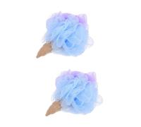 minkissy 2 Piezas Flores de ducha de helado esponja de baño exfoliante corporal lufa de ducha de puf de bola de ducha de malla toallas de baño limpiador pequeña pelota de baño