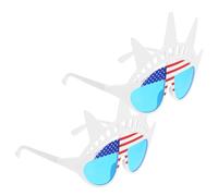 minkissy 2 Piezas Gafas de Fiesta con Bandera Americana para Adultos y Ligeras y Cómodas para Julio Día y Memorial Accesorios Divertidos para Disfraces Patrióticos