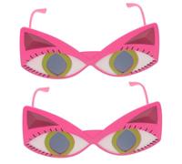 minkissy 2 Piezas Gafas para ojos de gato de moda Gafas de sol artículo dueño accesorios Hola lente anteojos de gato gafas de gato para gato cosplay gafas ordenador personal Rosado