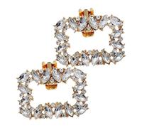 minkissy 2 Piezas hebilla de zapato de metal señoras acortar pinzas para zapatos con lazo adulto decoración de hebilla de zapato clips de zapatos Aleación de zinc Golden