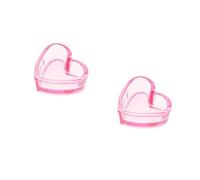 minkissy 2 Piezas herramientas de manicura plato humedecido kit de pegatinas de uñas taza para pinceles de uñas taza de cepillo de uñas decorativa cepillo de uñas dappen plato Vidrio rosa