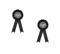 minkissy 2 Piezas Insignia de la niña de la cumpleañera decoración feliz pin de cumpleaños para fiesta insignia de cumpleaños birthday pin Cinta de hojalata Black