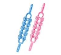 minkissy 2 Piezas Masaje Rodillos De Masaje Manual Para Yoga Relajación De Piernas Espalda y Cuello Bastón Para Músculos Herramienta De Fascia De Piernas Rodillo Muscular