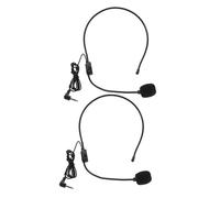 minkissy 2 piezas Micrófono de Diadema con Cable para Amplificador de Voz Condensador Unidireccional Sonido para Canto Enseñanza y Presentaciones Profesionales Unidades Negras