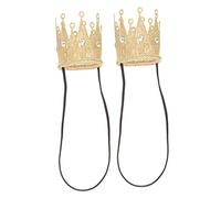 minkissy 2 Piezas Niñas de Coronas Doradas para Cumpleaños y Accesorios de Disfraz Elegantes y Perfectos para Cosplay y Fotografía