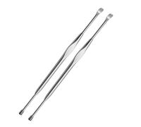 minkissy 2 Piezas Palillo de Oído de Acero Inoxidable Cuchara Espiral de Masaje para Oídos Adecuado para Limpieza Diaria Casa