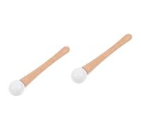 minkissy 2 Piezas palo de masaje de crema de ojos masajeador herramientas barra de maquillaje cuidado de ojos cosmético en el ojo varita mágica barra de belleza increíble Madera