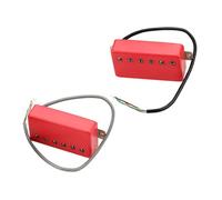minkissy 2 Piezas Pastillas para Guitarra Eléctrica Dobles de Metal Diseño Compacto y Ligero Fácil Instalación Recambio para Guitarra Folk para Principiantes y Profesionales Color Rojo Mate