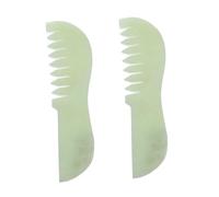 minkissy 2 Piezas Peine Gua Sha Cabelludo Peine de Masaje de Piedra Cabelludo Herramienta de Masaje Meridiano Cuidado del Cabello Piel Casa