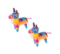 minkissy 2 piezas Piñata Mexicana Forma de Burro para Fiesta de Cumpleaños Decoración Colorida y para Celebraciones Familiares