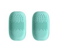 minkissy 2 Piezas Placa De Limpieza De Cepillos Almohadilla De Limpieza De Cepillo De Silicona Herramienta Cosmética Alfombra Cepillo Brocha De Maquillaje Cepillo De Pintura