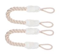 minkissy 2 piezas Tope de Puerta Anticolisión con Cuerda Decorativa Seguridad Infantil y Protección de Dedos para Hogar y Mascotas