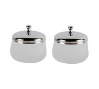 minkissy 2 Piezas Vaso Quitaesmalte Scrub de Vidrio Esmerilado Vaso Redondo para Líquido de Uñas para Quitar Esmalte de Uñas para Manicura Casa