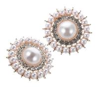 minkissy 2 Piezas Zapatos de Boda con Clips Decorativos de Cristal Adornos de Imitación de Perla para Zapatos de Novia para Uso Bodas