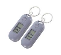 minkissy 2 Relojes Digitales Mini Abs con Llavero Luminoso para Estudiantes y Enfermeras, Reloj de Bolsillo Silencioso y Versátil para Uso en Oficina y Exteriores