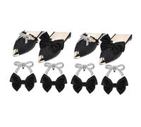 minkissy 2 Series Clip De Zapato De Lazo Clips De Zapatos Para Mujeres Desmontable Pinzas Decorativas Para Zapatos Oro Clips De Zapatos Para La Novia Pinzas Para El Talón Satín 4 Piezas X 2