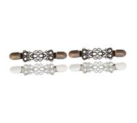 minkissy 2 Series Presilla Para El Cuello Suéter Elegante Para Mujeres Clips De Cincha De Ropa Clips De Cincha De Vestido Color Plateado Estirador Aleación De Zinc 2 Piezas*2