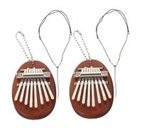 minkissy 2 Unidades Kalimba de 8 Notas Piano de Pulgar Portátil de Madera Resonancia Natural para Niños y Aprendices de Música