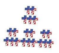 minkissy 20 Piezas Broches Cruzados con Bandera Americana Diseño Patriótico para Día Pin Metálico y Versátil para Chaquetas Suéteres Festivos