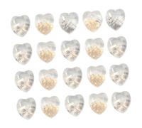minkissy 20 Piezas para los en forma de corazón accesorio de joyería para la oreja casquillo del pendiente casquillo del perno prisionero del oído pendiente de silicona plata